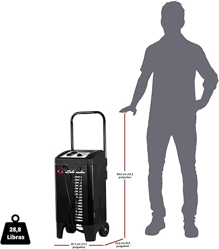 Miniatura 7 de Schumacher Electric Cargador de batería manual con ruedas de 10A para coche y arrancador de motor de 200A, solución 2 en 1, impulso de 40A