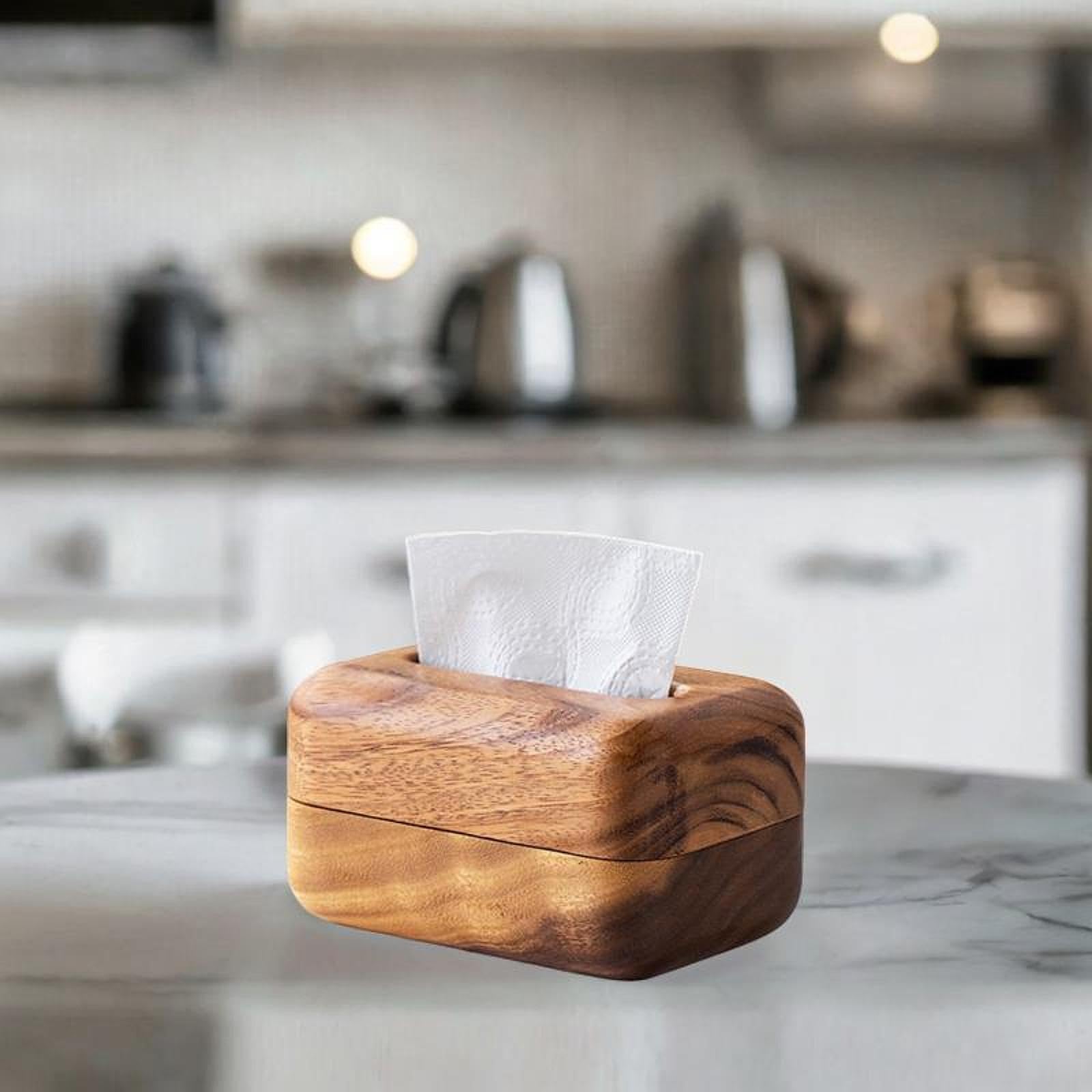 Porta Fazzoletti in Legno, Contenitore per Fazzoletti da Tavolo, Bancone O Ristorante.