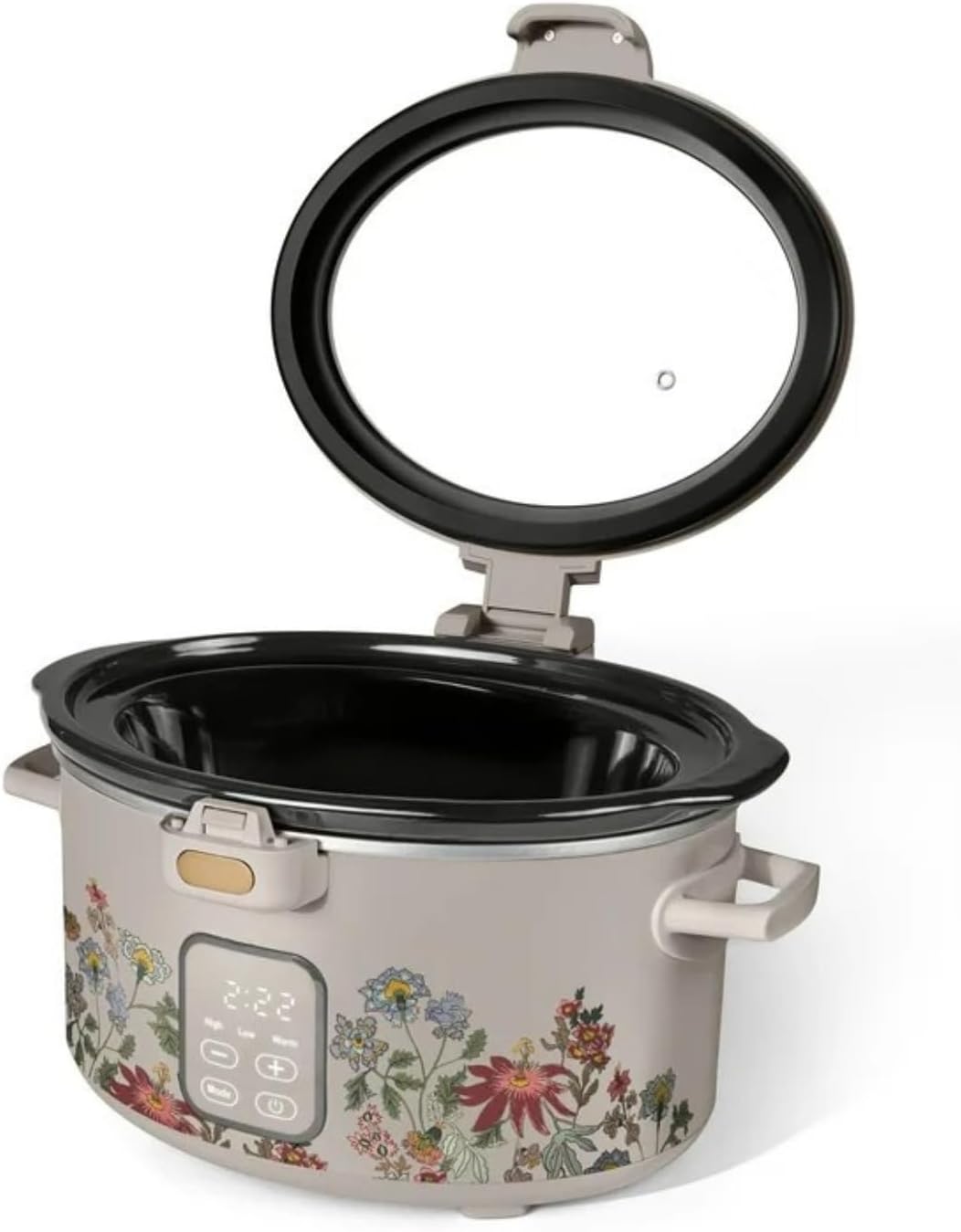 Slow Cooker 4-Quart Programmable Digital Slow Cooker with Touch-Activated Display, Dishwasher-Safe Crock Pot, Digital Timer, Compact Size