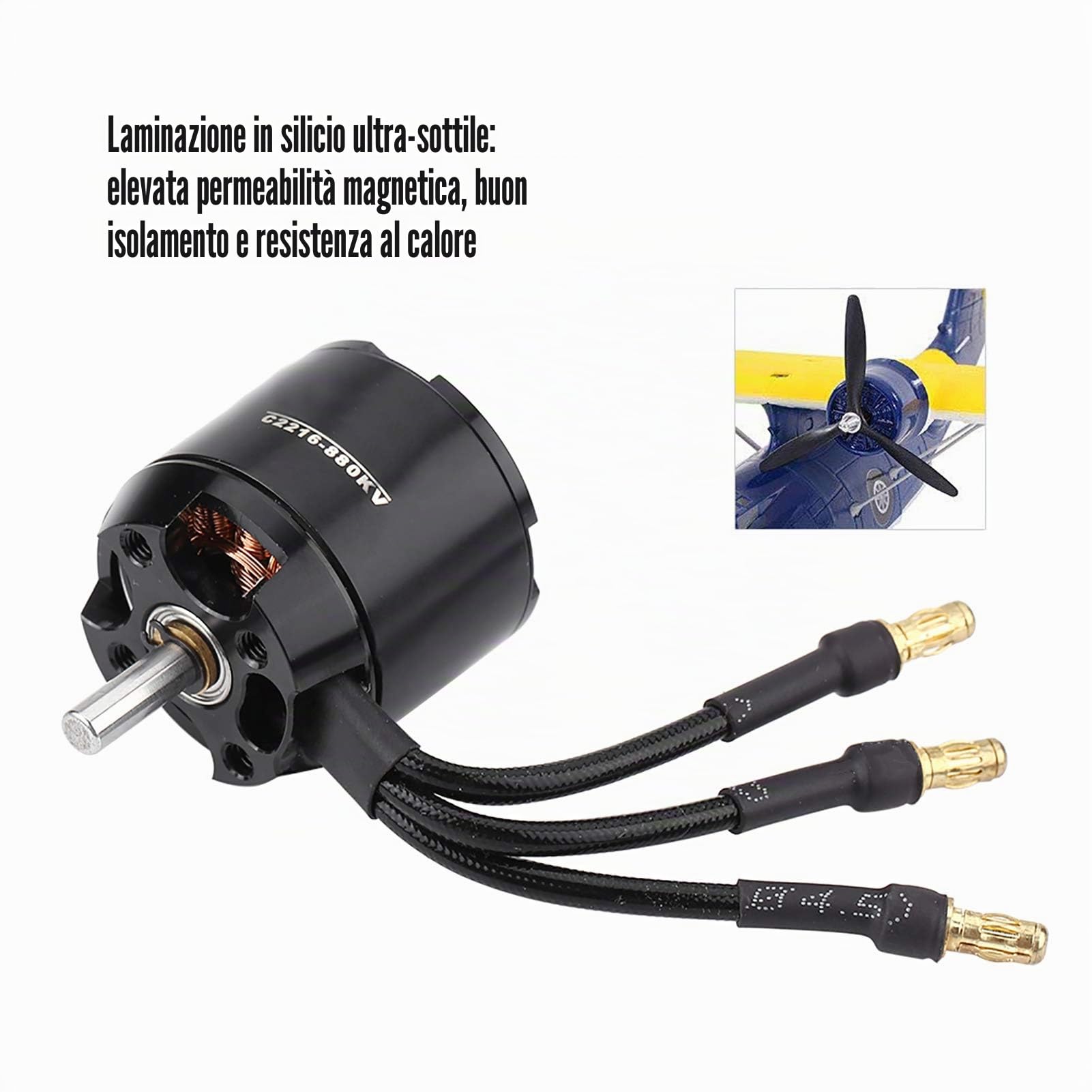 Motore RC 2216 Motore 880KV per Aereo ad Ala Fissa RC Parti Accessori per Aerei RC