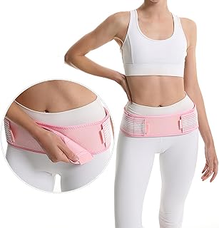 Sacroiliac Si Joint Hip Belt - Lower Back Support Brace, SI Joint Belt Relieve Back Pain & Sciatica Belt, Lumbar Anti-Slip Adjustable Support Straps Trochanter Brace for Hip Pain Women and Men (Pink)