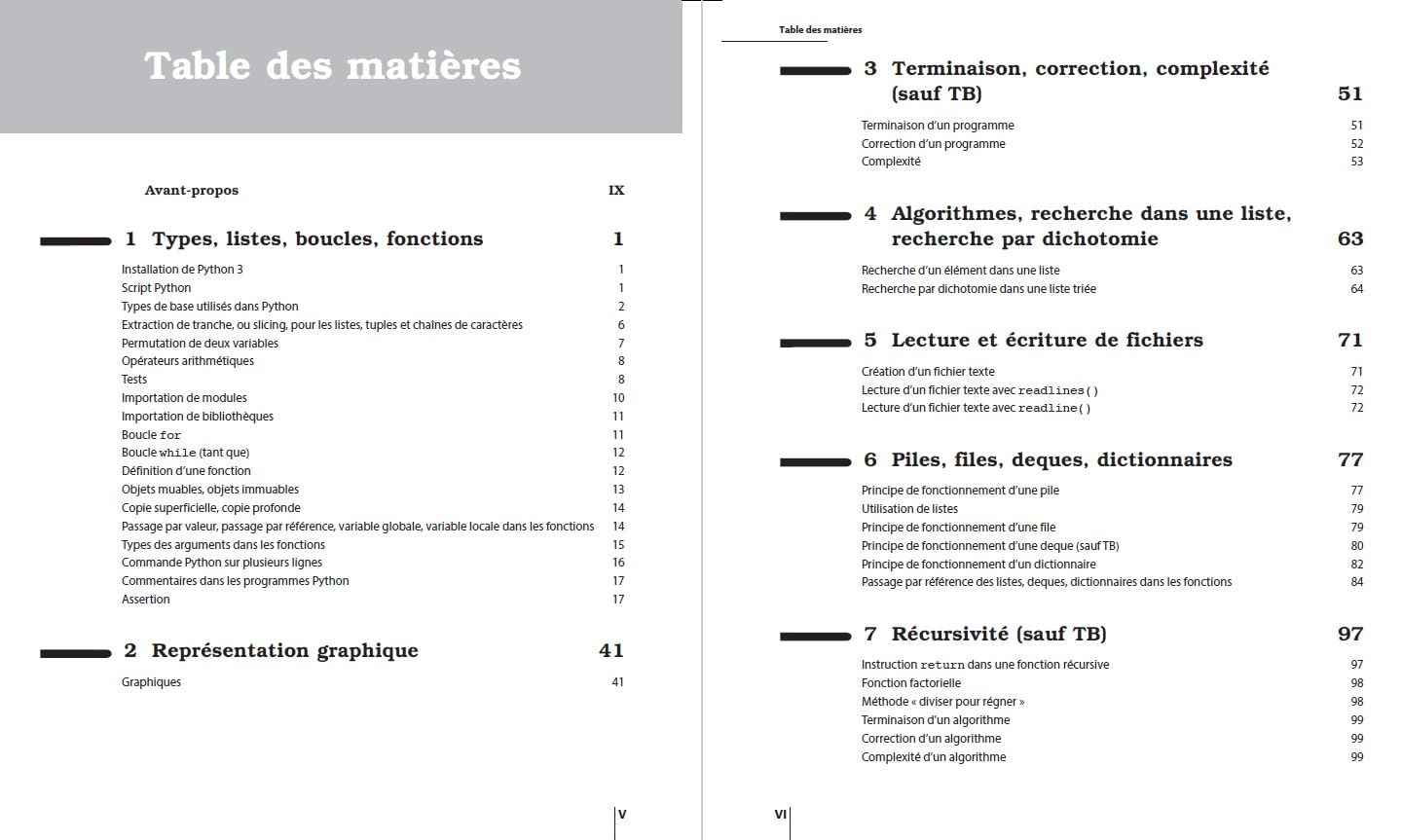 Informatique avec Python - Méthodes et exercices - MPSI-PCSI-PTSI-MP-PC-PSI-PT-TSI-TPC-TB - 3e éd.