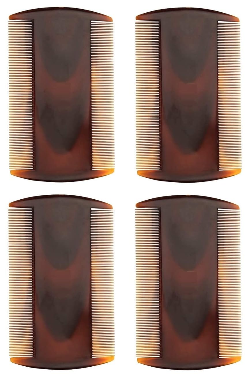 SBWC Double-Sided Fine Tooth Pocket Comb – Pack of 2 | Durable Plastic Hair Comb for Men & Women | Compact, Anti-Static, Travel-Friendly Styling Tool (Lice comb of 2) (One Size, 1, count)-image-36