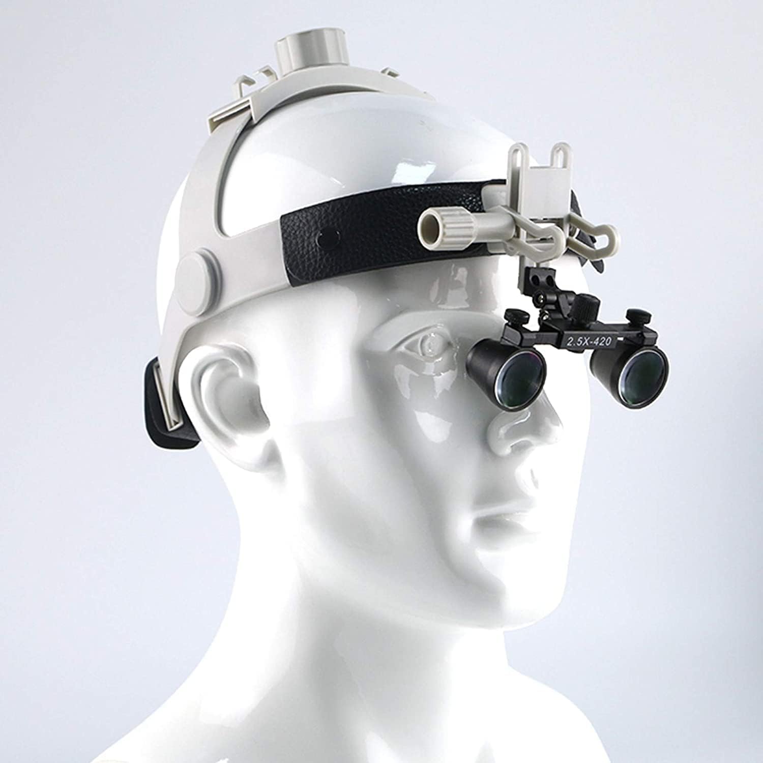 2.5X 420MM Binocular Magnifier Loupes Optical Glasses,Adjustable Headband Magnifying Glass DY-107 (Black)