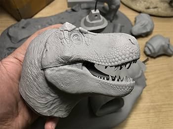 Amazon | DE CLAY 1/20 サイズ ティラノサウルス T-REX 頭部のみ