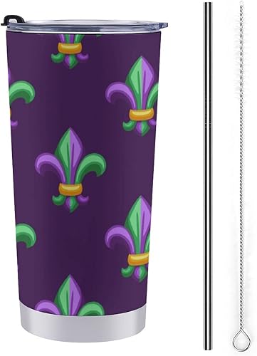 ALLMIX SPOROT Vaso de acero inoxidable de 20 onzas con tapa y pajita vaso de café con aislamiento para mamá papá regalo del día de San Valentín