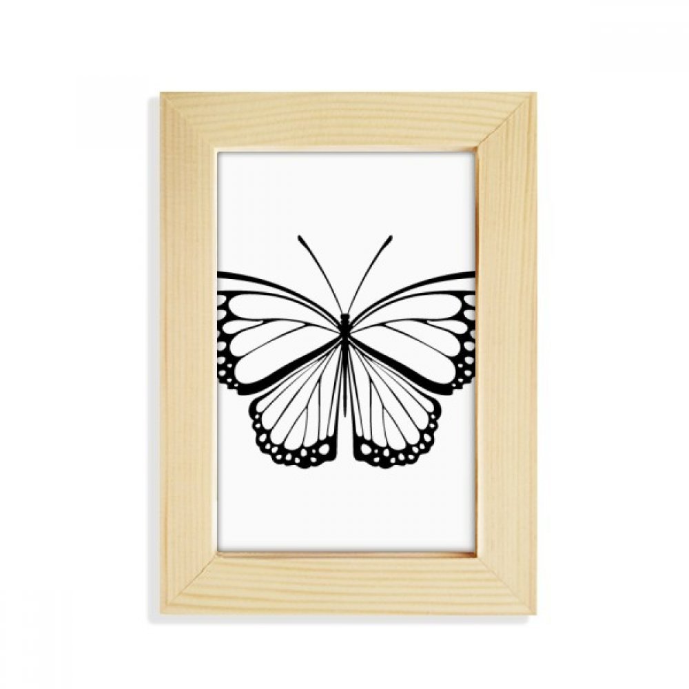 Marco de madera 5x7 de mariposa negra para decoración de dormitorios modernos