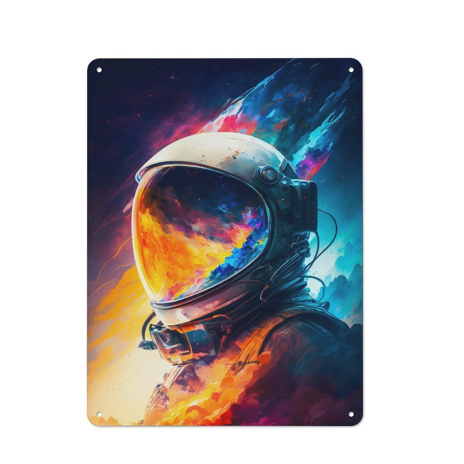 Junmoney Style-13 Astronaut Reflections 14 Metal Gift Sign 40X30cm, Vintage Home Wall Decor For Home, Shop, Pub Or Studio Wall