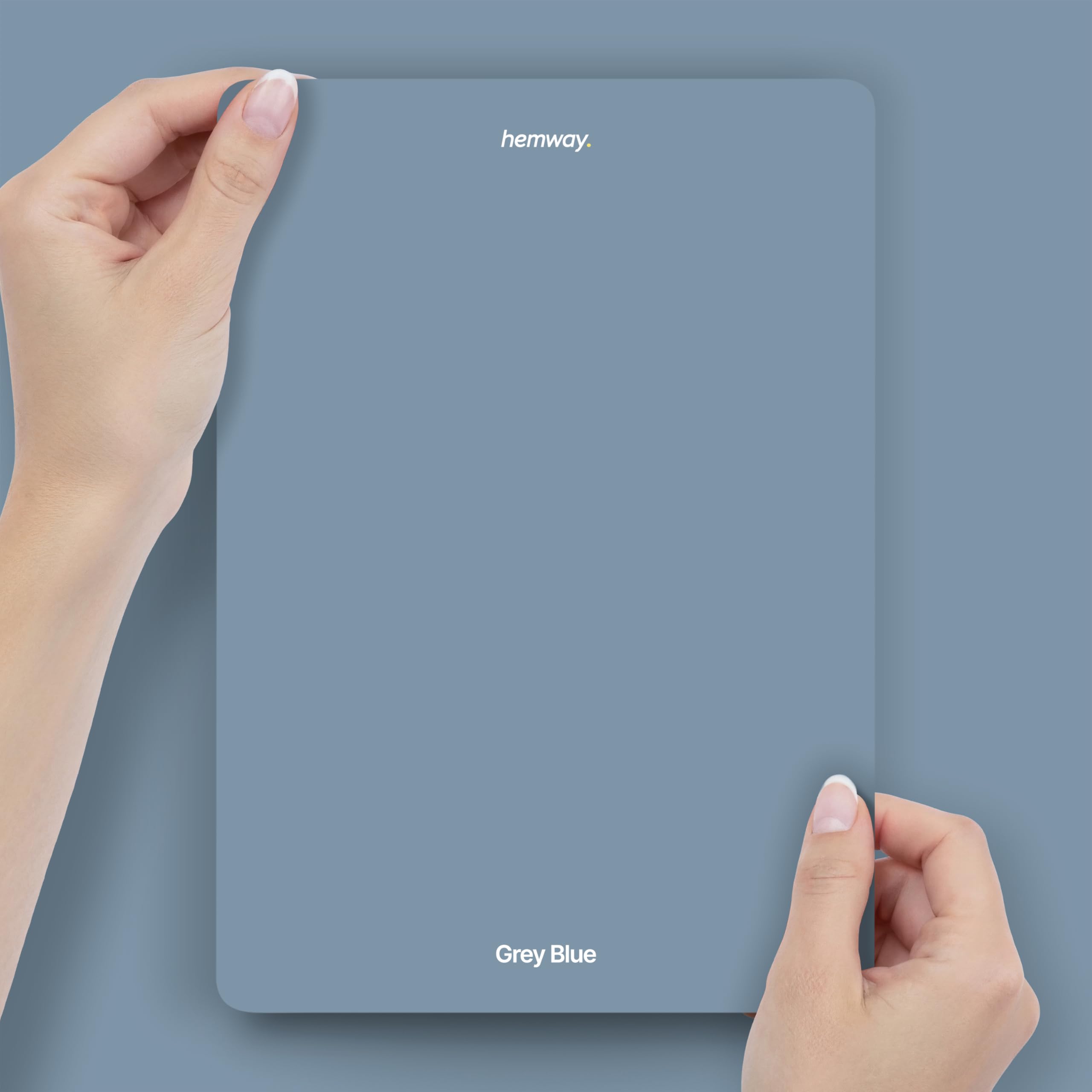 Hemway Grey Blue Peel & Stick Sample Chalk Paint | A5 Accurate Colour Swatch, Mess-Free Alternative to Paint Tester Pots, Easy To Use, Eco-friendly, for Interior Furniture & Walls