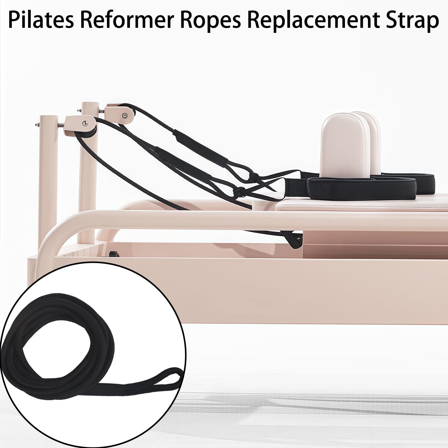 Corde di ricambio per Pilates Reformer, confezione da 2 cinghie in nylon per Pilates Reformer da 260 cm, per Pilates Reformer, accessori per attrezzature per yoga e fitness