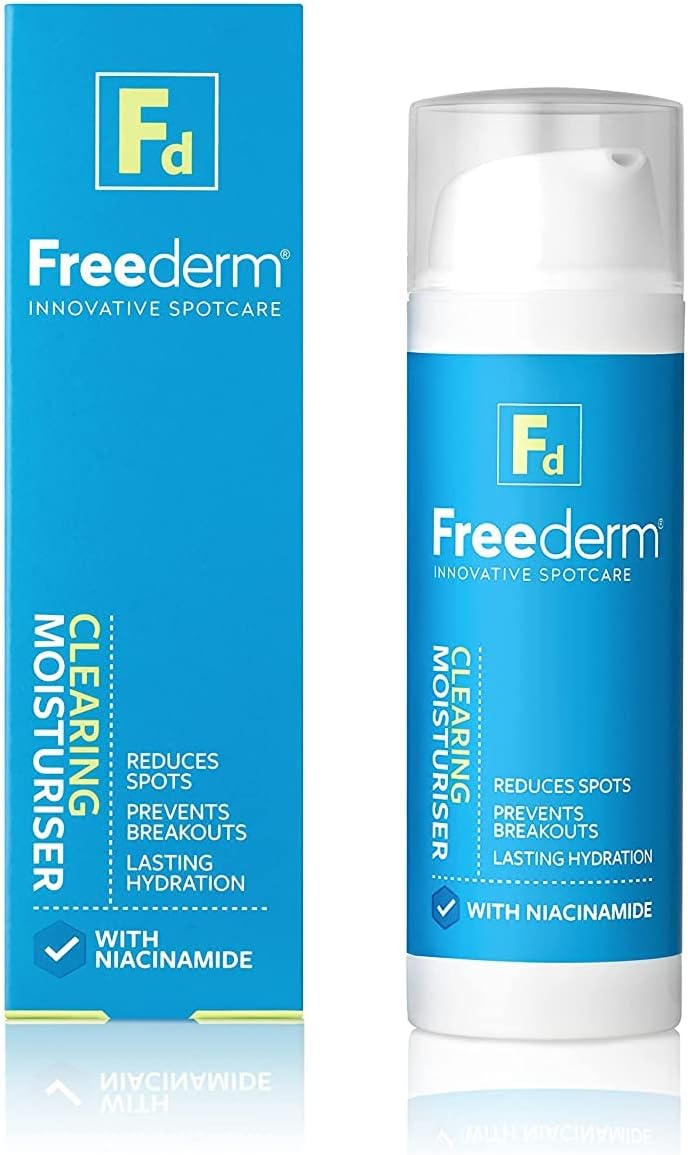 FREEDERM Clearing Oil-Free Face Moisturiser for Spot Prone Skin. Prevents Breakouts. With Niacinamide, 50 ml FREEDERM Clearing Oil-Free Face Moisturiser for Spot Prone Skin. Prevents Breakouts. With Niacinamide, 50 ml