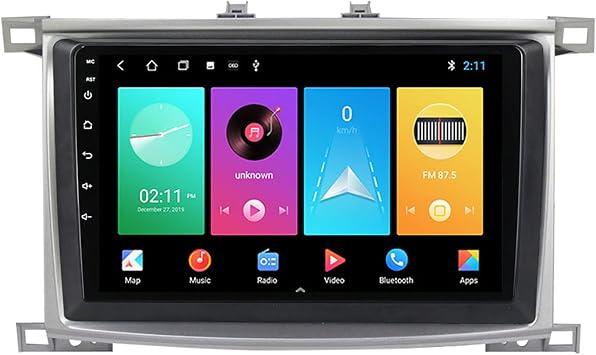 Android 11 Car Stereo for Toyota Land Cruiser LC 100 2002-2007, 9" Touch Screen Car Radio with Bluetooth/GPS Navigation/WiFi/FM Radio/Mirror Link/Backup Camera/Carplay