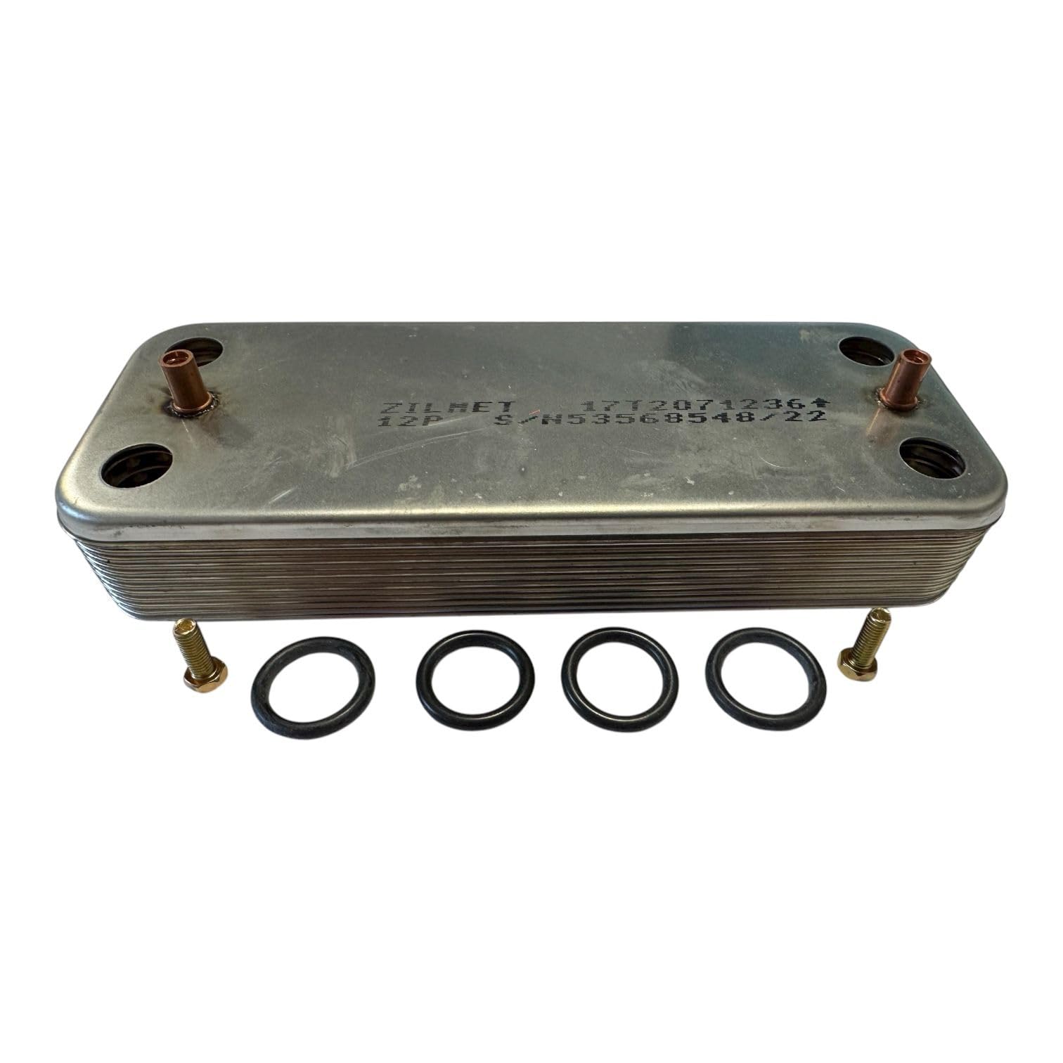 Baxi 7683965 Domestic Hot Water (DHW) 12 Plate Heat Exchanger for Baxi Combi 624, 624 LPG, 630, 630 LPG, 825, 830 - Hanicks