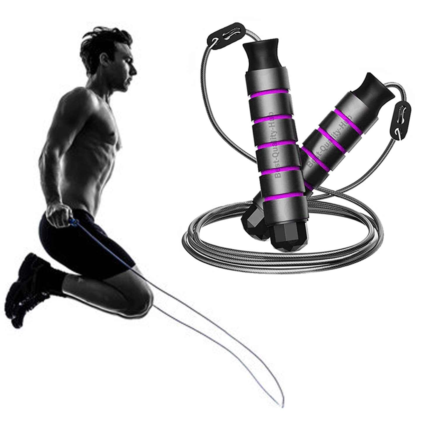 Skipping Rope for Men, Women, Weight Loss, Kids, Girls, Children, Adult - Best in Fitness, Sports, Exercise-image-10