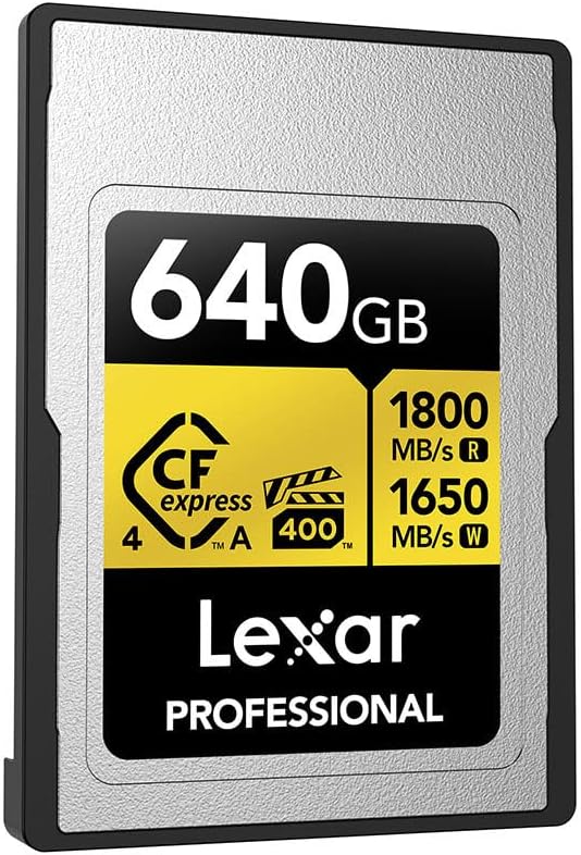 Lexar 640GB Professional GOLD CFexpress 4.0 Type A Memory Card