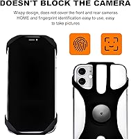 Vista 5 de Soporte para teléfono de bicicleta, rotación de 360°, soporte desmontable para teléfono de bicicleta, soporte universal ajustable para teléfonos