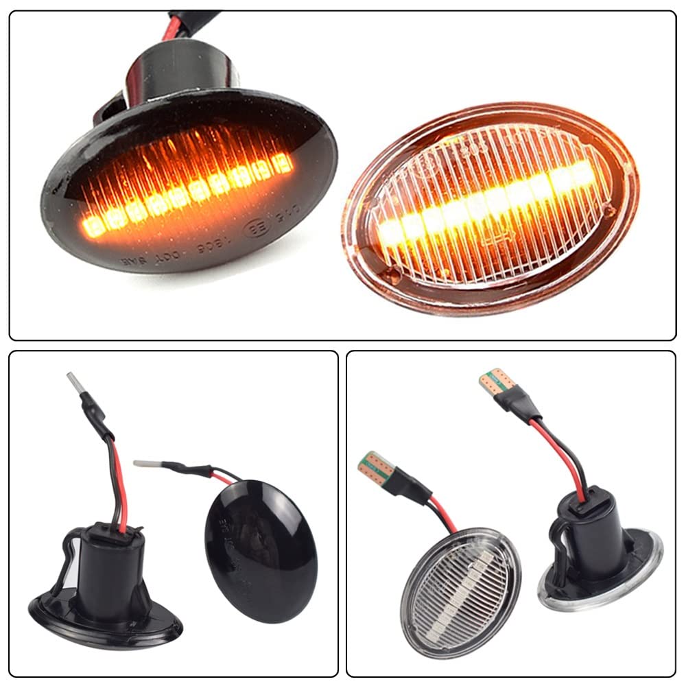2 Pezzi Luci di Posizione Laterali per Auto Indicatori di Direzione A LED Lampade Dinamiche T10 per Lancia per Lybra 1999-2005 per Ypsilon 2003-2011 Luci Parafango Auto Indicatori di Direzione