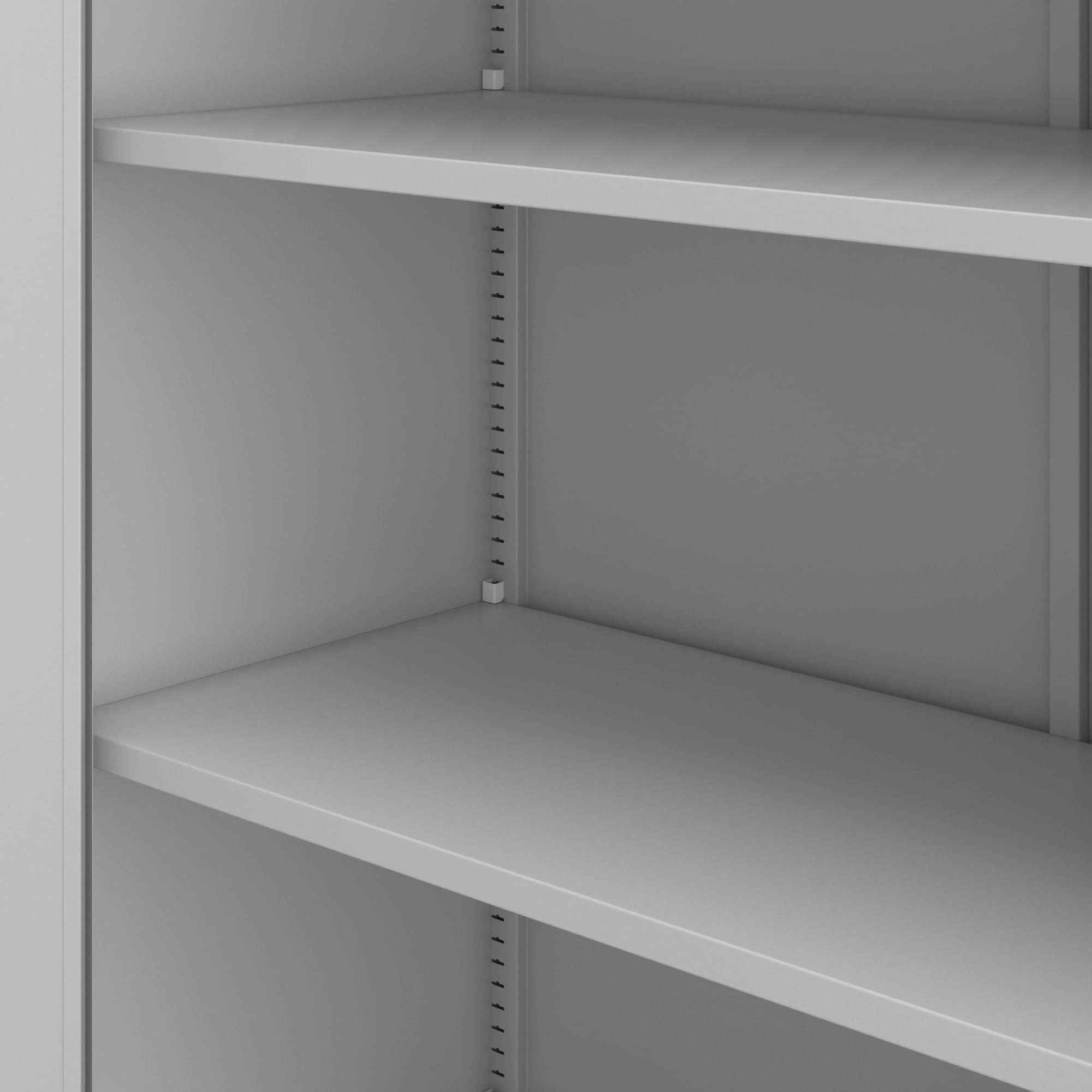 Jan Nowak Aktenschrank C012 Glasvitrine Büroschrank Universalschrank Flügeltürschrank Stahlblech Pulverbeschichtung abschließbar 185 cm x 90 cm x 40 cm (Grau)