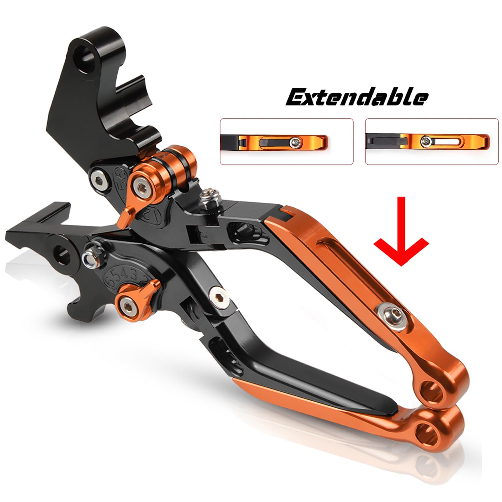 DUKE 125 390 Moto CNC Leve Freno e Frizione Set Nero/Arancione