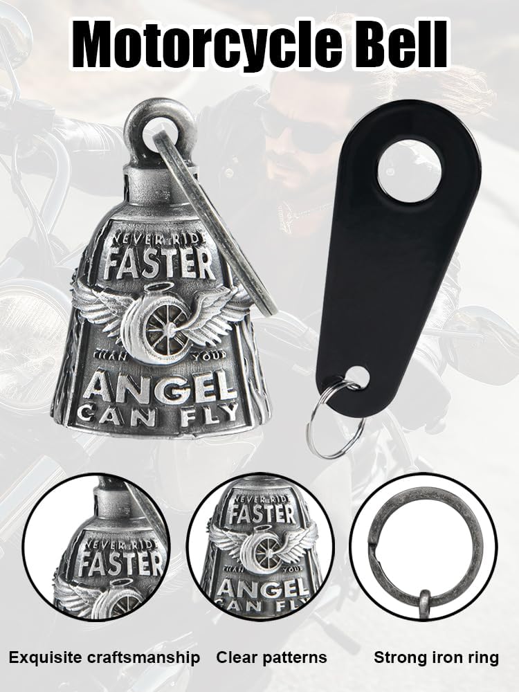 Dream Apparel Motorcycle Bells for Bikers Guardian Angel Gremlin Motorcycle Bells for Motorcycle Rider Key Chain for Luck - Image 6