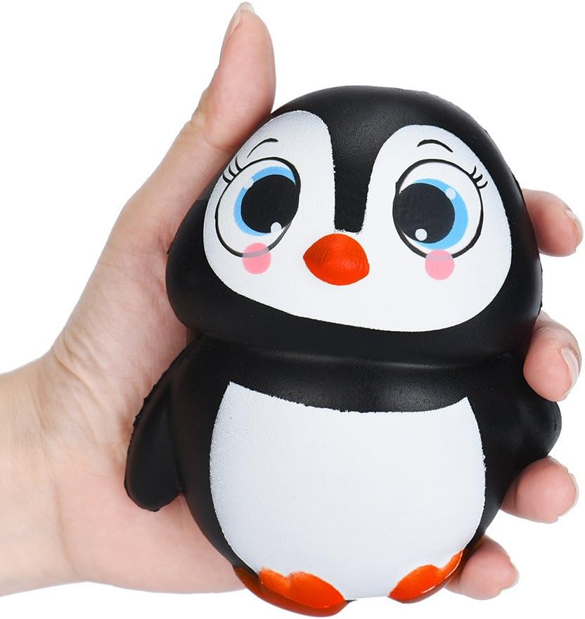 SQUISHYWORLD Jumbo Squishy 5.5" Slow Rising Kawaii Cute Penguin Cream Scented Kids Toys Stress Reliever Toy - By Squishies