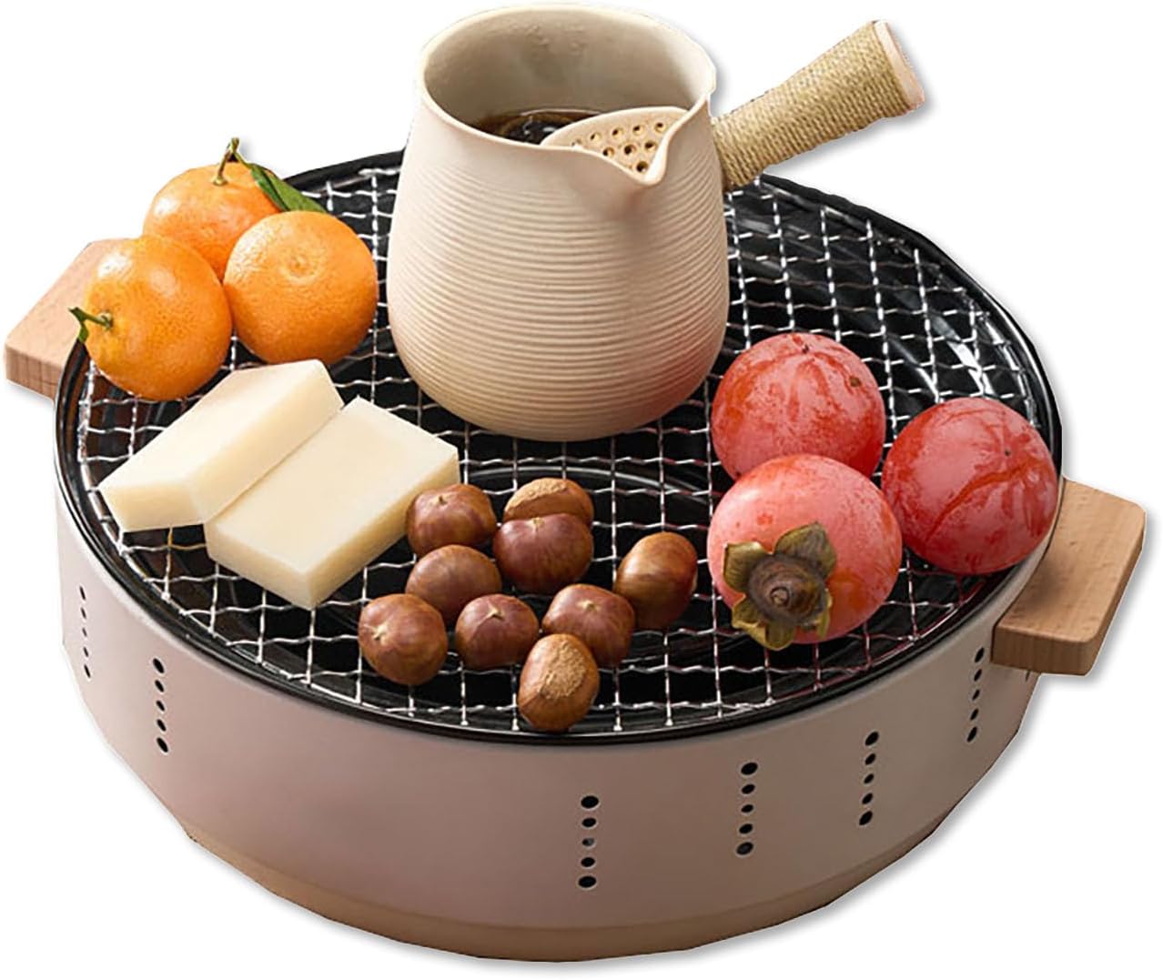 Portable Charcoal Grill, 12 Inch Mini BBQ Grill Multipurpose Outdoor Charcoal Grill Stove Tabletop Barbecue Grill for Camping RV Picnic Backyard (Grill)