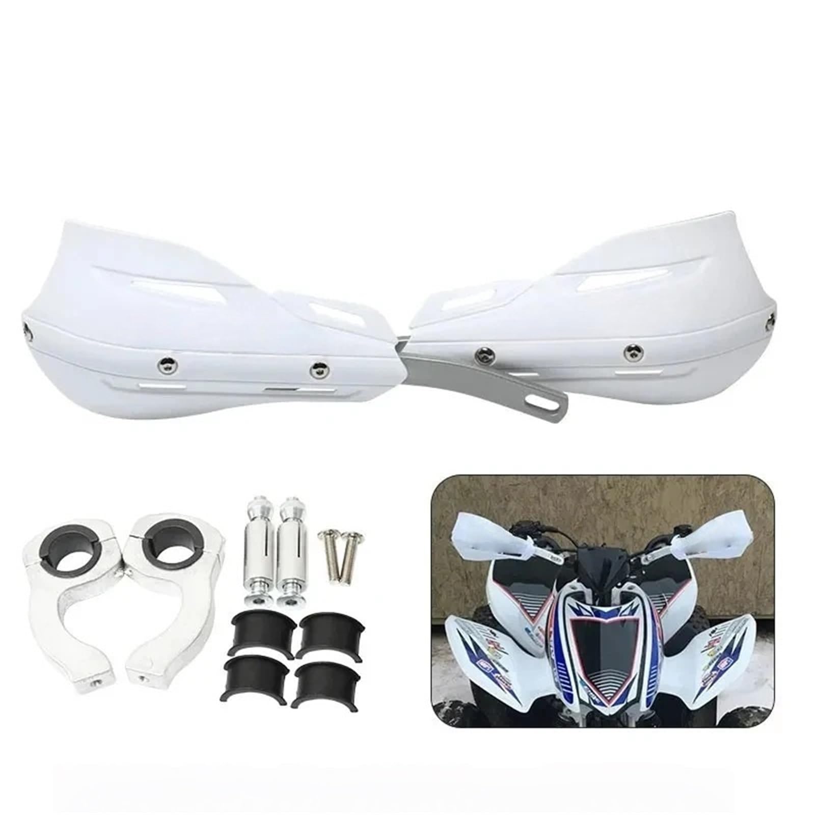 Części kierownicze motocykli Osłona uchwytu motocy 22mm 28mm pasuje do wszystkich rowerów terenowych Enduro motocyklowe ochraniacze na dłonie uniwersalne osłony pokrywa uchwyt zestawy montażowe jelca