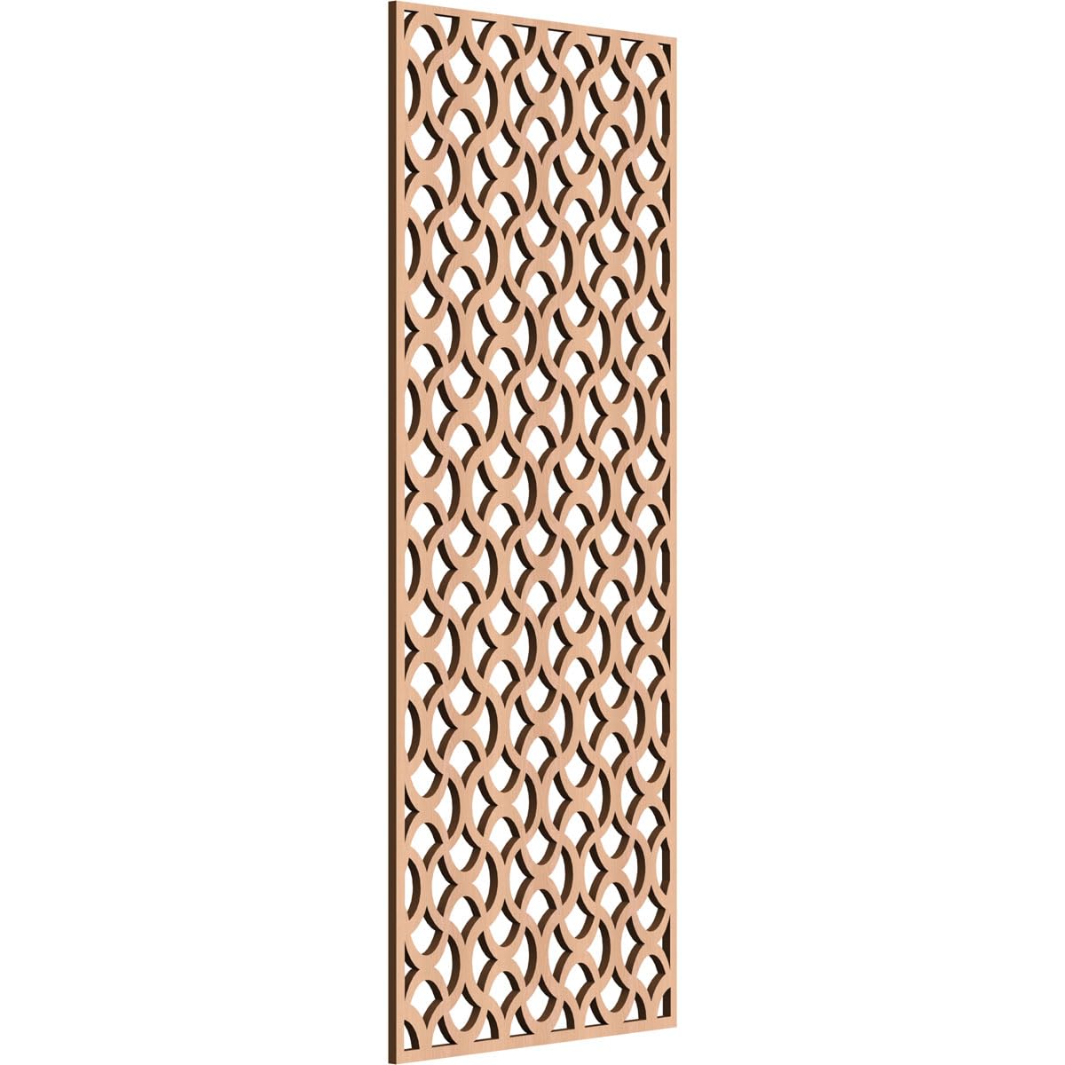 Resort Decorative Pierced Fretwork Wood Wall Panels, 13 3/8"W x 34 3/8"H x 1/4"T, Alder