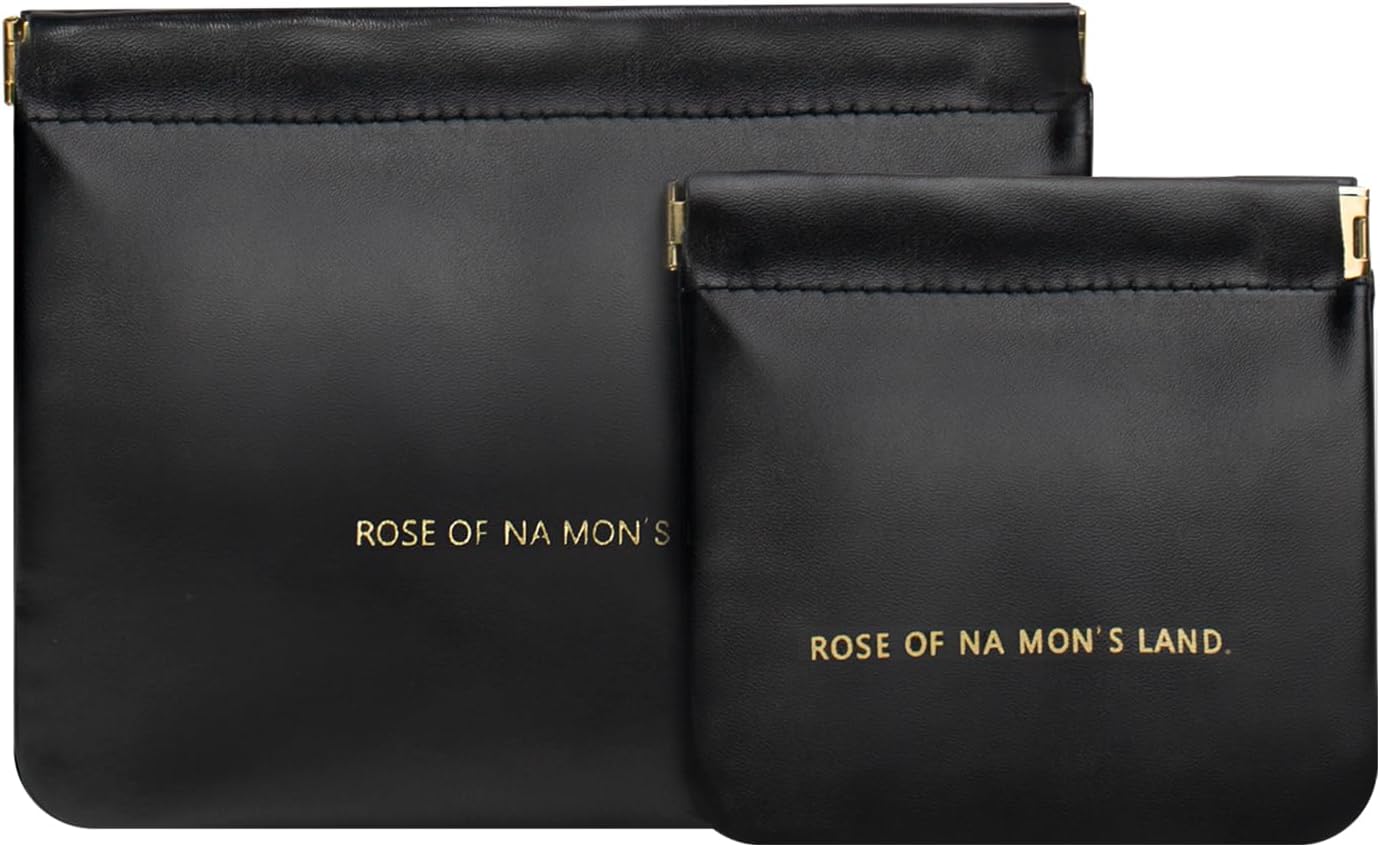 Small Makeup Bag for Purse 2Pack Mini Cosmetic Bag for Travel, PU Leather Little Makeup Pouch for Women Cosmetic Organize