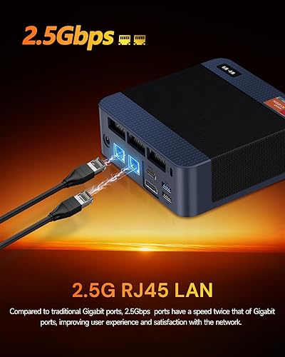 Miniatura 6 de wo-we Mini PC para juegos AMD Ryzen 5 7640HS con 32 GB DDR5 RAM 1TB PCIE4.0 SSD, P8 Mini PC compatible con 8K UHD Dual 2.5G LAN USB4.0, pantalla