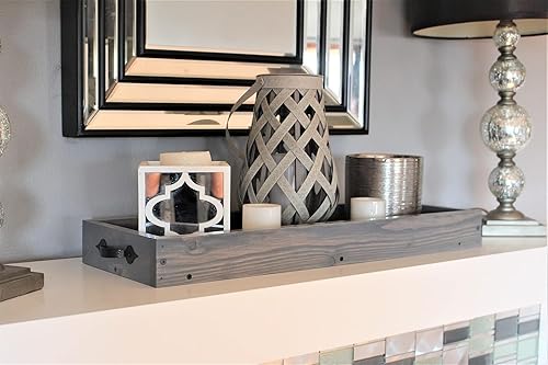 Miniatura 5 de Farmhouse table trough-farmhouse table decor-tray for decor-farmhouse table tray centerpiece-dining room centerpiece-long wood tray 5 12 x 35 Walnut