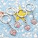 lauhonmin 4pcs Women Girl Gift Big Middle Little Baby Sister Love Heart Pendant Key Chain Ring Set Family Jewelry (4pcs Pink B/M/L/B Sister Key Chains)