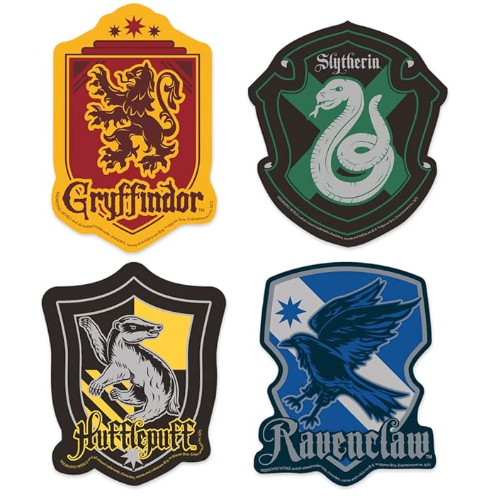 Buy Paper House Productions Harry Potter Houses of Hogwarts Crests DieCut 3" Vinyl Sticker