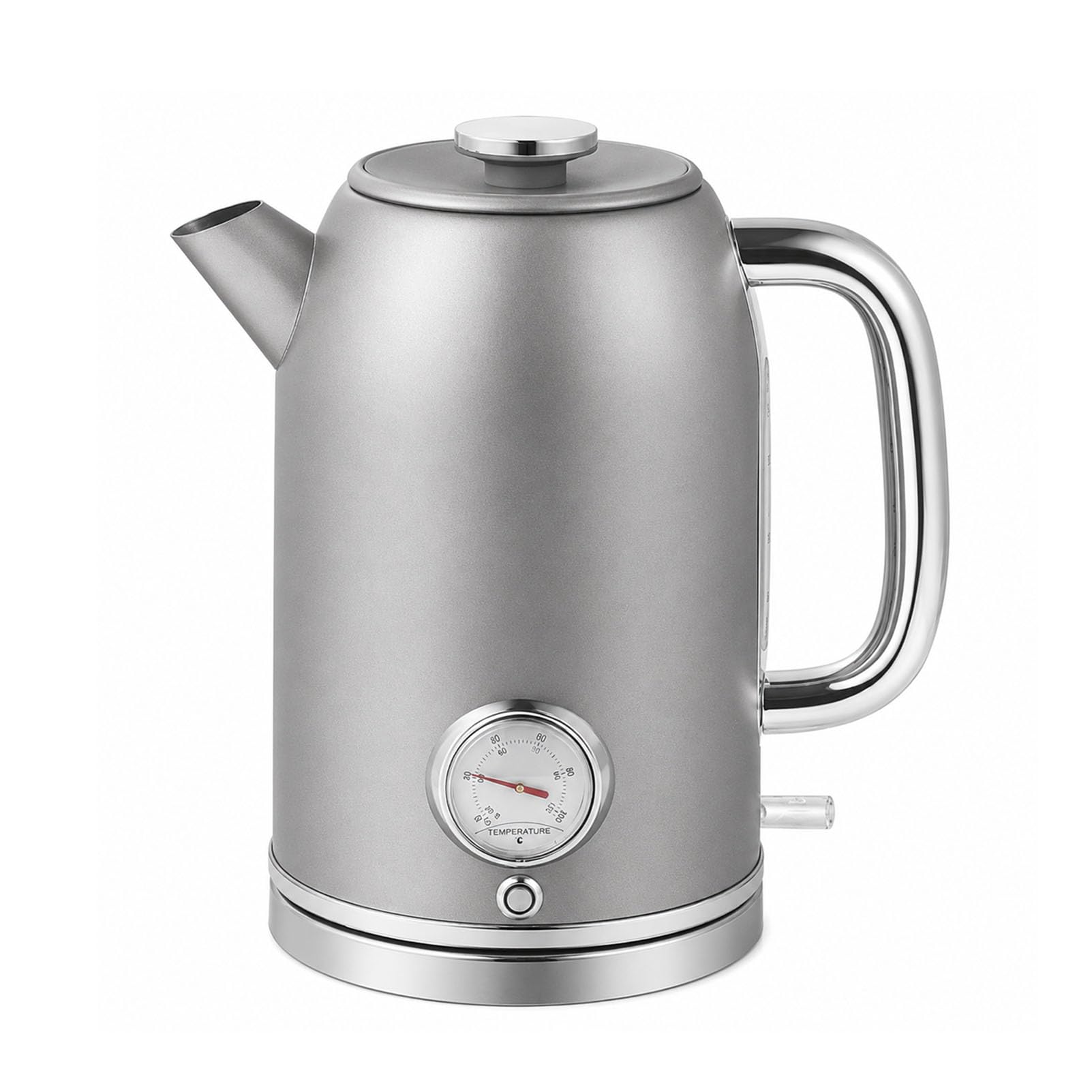 Czysty tytanowy czajnik elektryczny 2L do domu i biura Silver,22x25cm | Izolowany Elektryczny Czajnik do Herbaty z Automatycznym Wyłączaniem Duża Pojemność 2L