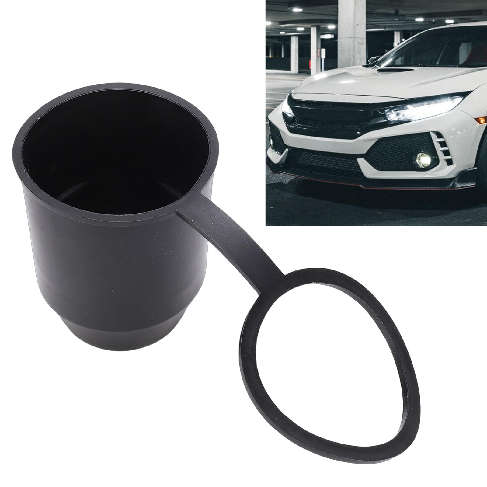 Yctze 50mm Tow Ball Bar Cap, Black Plastic Protective Cover for Trailer Hitch Ball, with Snug Fit Design for RV Motorhome