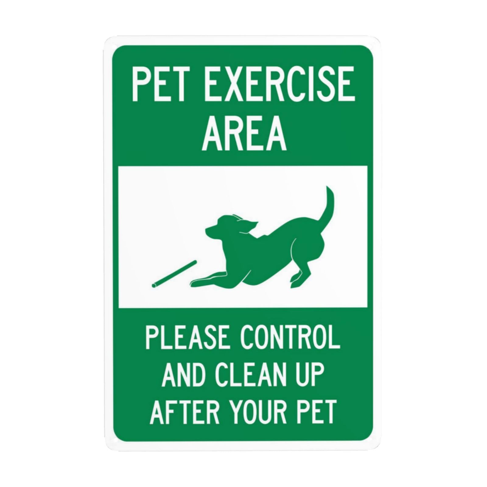 Retro Metal Tin Sign, Pet Activity Area Reminder, Clean Up Pet Waste Notice, Vintage Safety Wall Ornament, 8x12 Inch