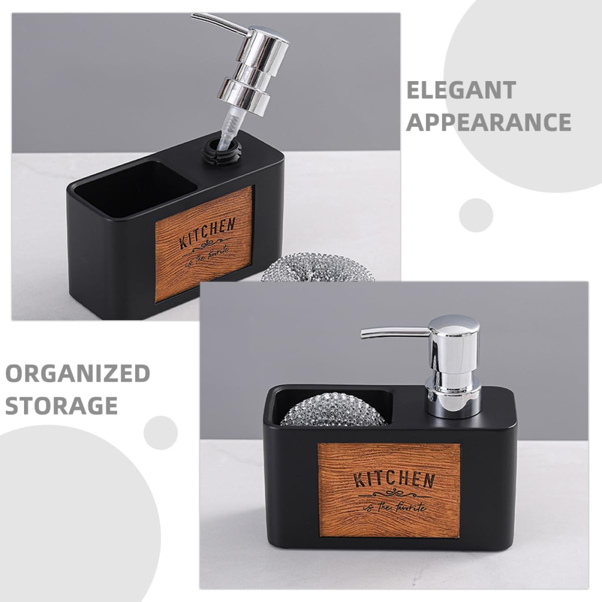 HOOTNEE Modern Kitchen Bathroom Soap Dispenser Pump Bottle Retro Charm Soap Dispenser for Hand Wash