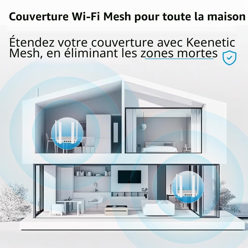 Keenetic Runner 4G (Version Allemande) Modem-routeur 4G Wi-FI maillé N300 avec commutateur Intelligent 4 Ports
