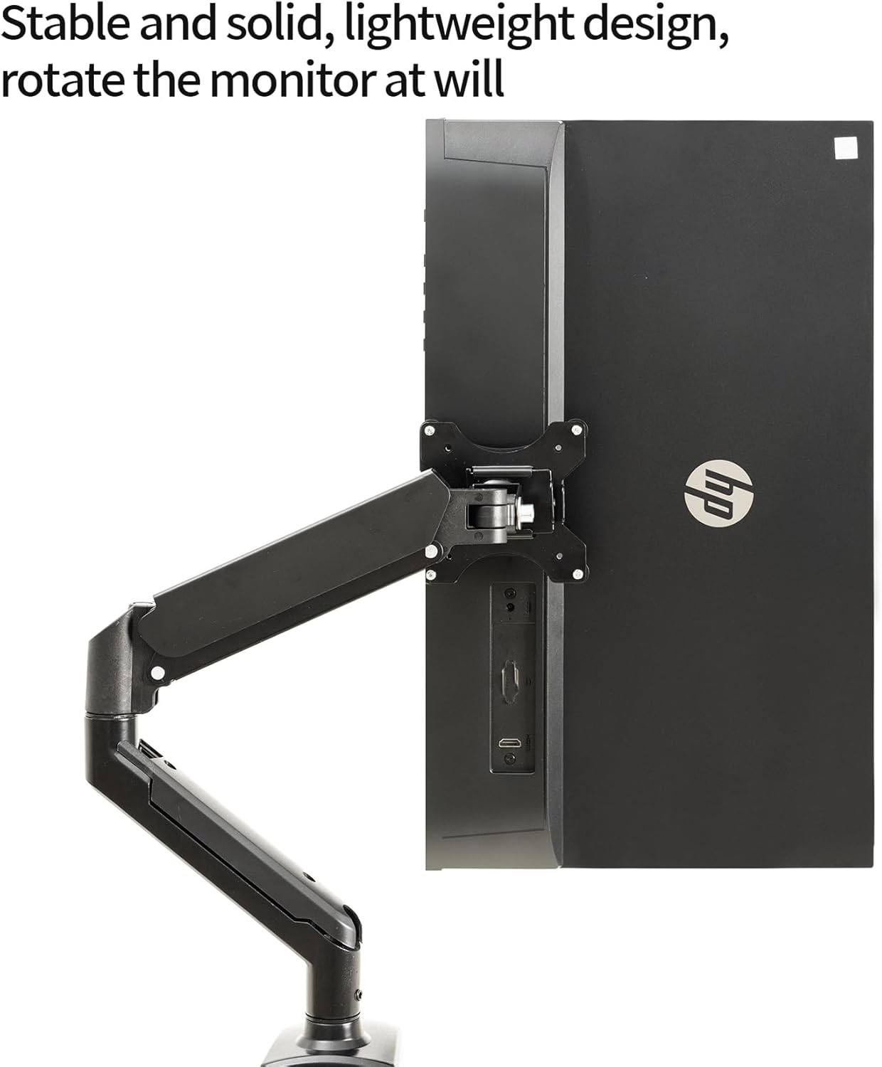 VESA Mount Adapter Bracket for HP M24h M27h Series 5 524sh 527sh Monitors - Fits 75x75mm & 100x100mm VESA, Wall Mount Monitor Arm Desk Stand, Black