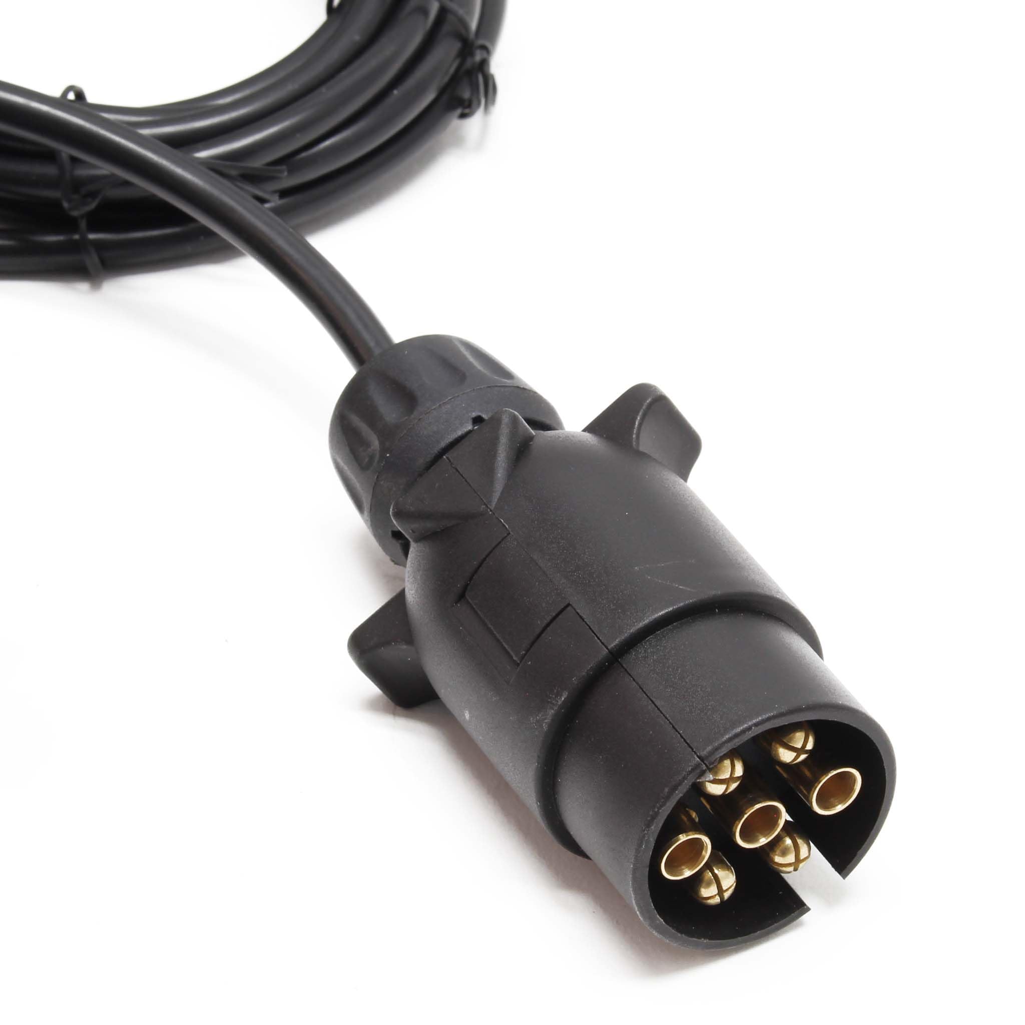 Wiltec Lampy na magnes do przyczepki, 7-pinowe z kablem 7,5 m, światło tylne lewe i prawe, oświetlenie z wieloma funkcjami, 12 V