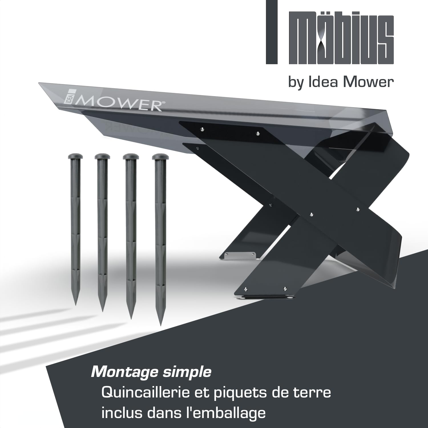Idea Mower abri pour Robot Tondeuse Möbius Compatible avec ECOVACS Goat G1, Protection Contre Les intempéries en Polycarbonate