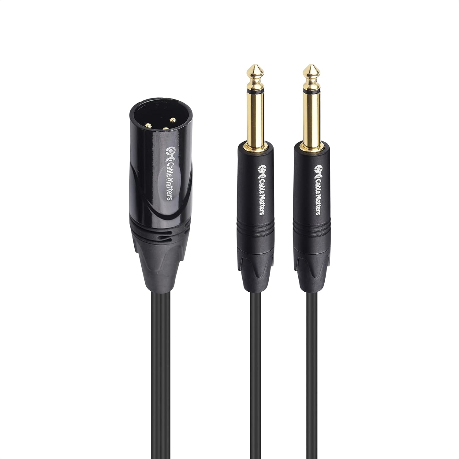 Cable Matters Dual 1/4 Inch to XLR Stereo Audio Splitter Cable 3.3 ft / 1m (XLR to 6.35mm Splitter Adapter) in Black - Image 3