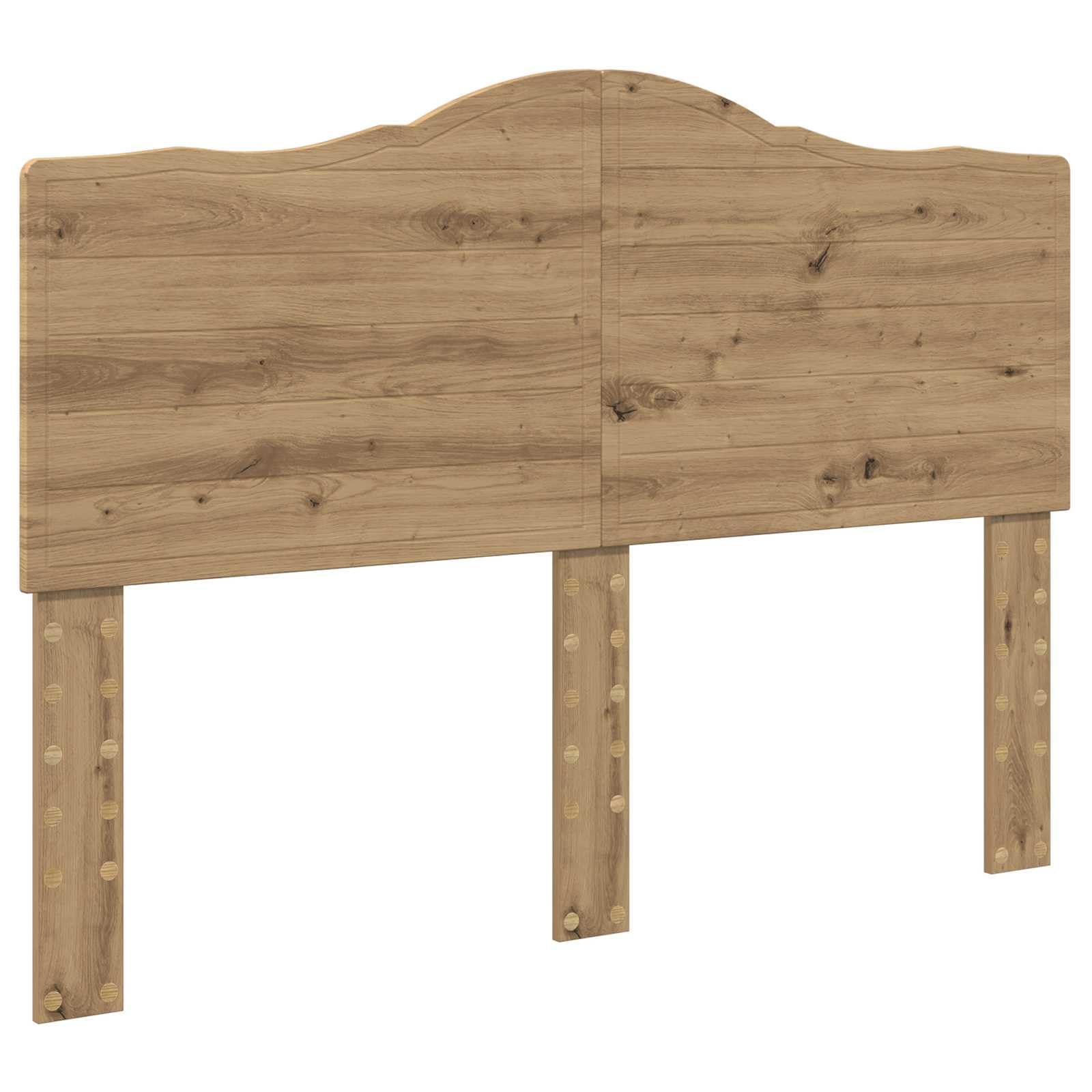vidaXL Estructura de Cama con cabecera Roble Artisan 150 x 200 cm