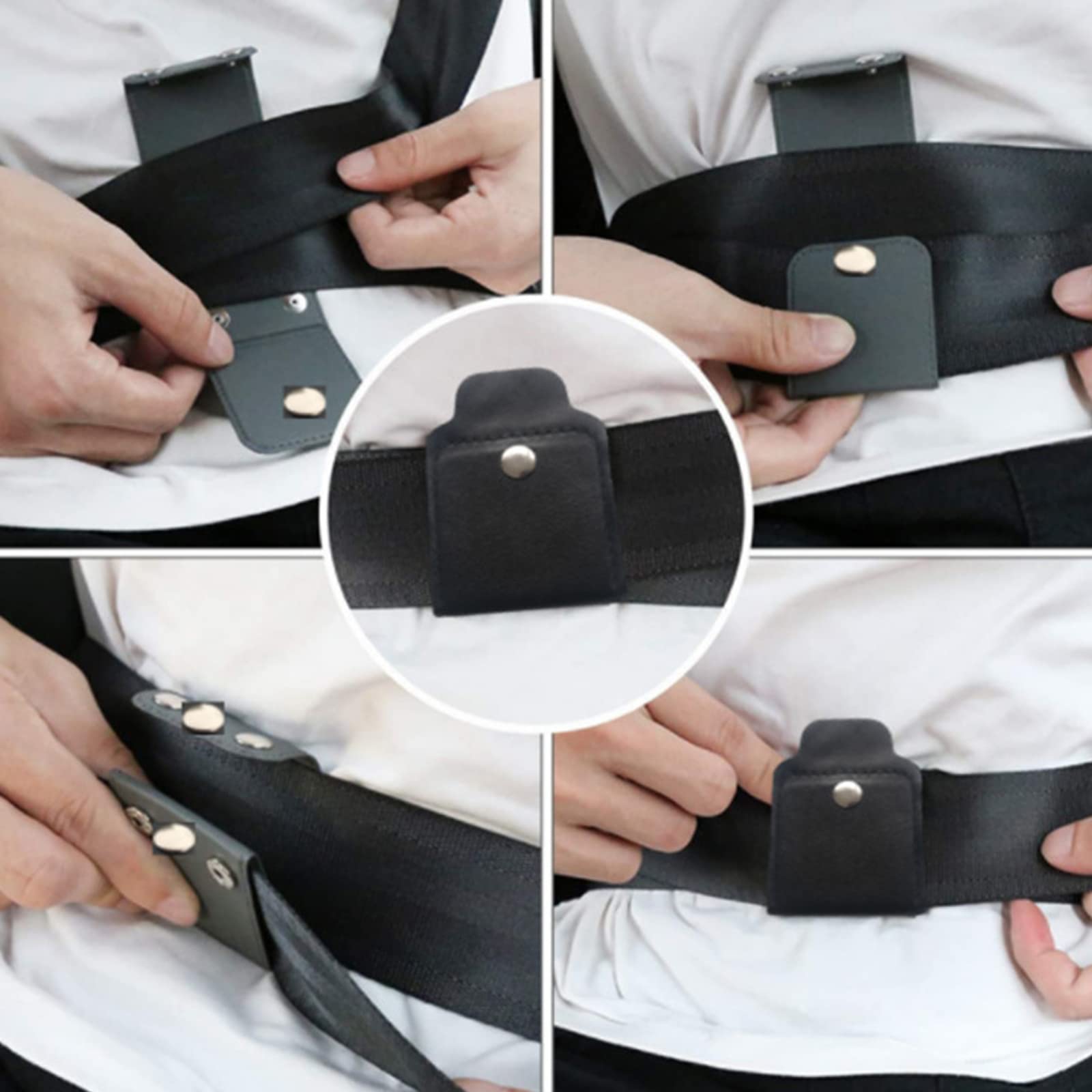Ajusteur de Ceinture de Sécurité Pince de Ceinture de Sécurité Ceinture de Sécurité Voiture Universelle Sécurité Bouchon Boucle Réglable Boucles de Verrouillage pour Voiture, 2 Pièces