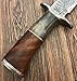 Handmade Damascus Steel 15.25 Inches Bowie Knife - Solid Marindi Wood/Bone Handle(Case/Knife may vary slightly) (REG-49)