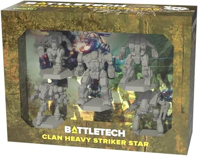 Catalyst Game Labs | Battletech Clan Heavy Striker Star | Miniature Game | Ages 10+ | 2 Players | 120 Minutes Playing Time, Grey