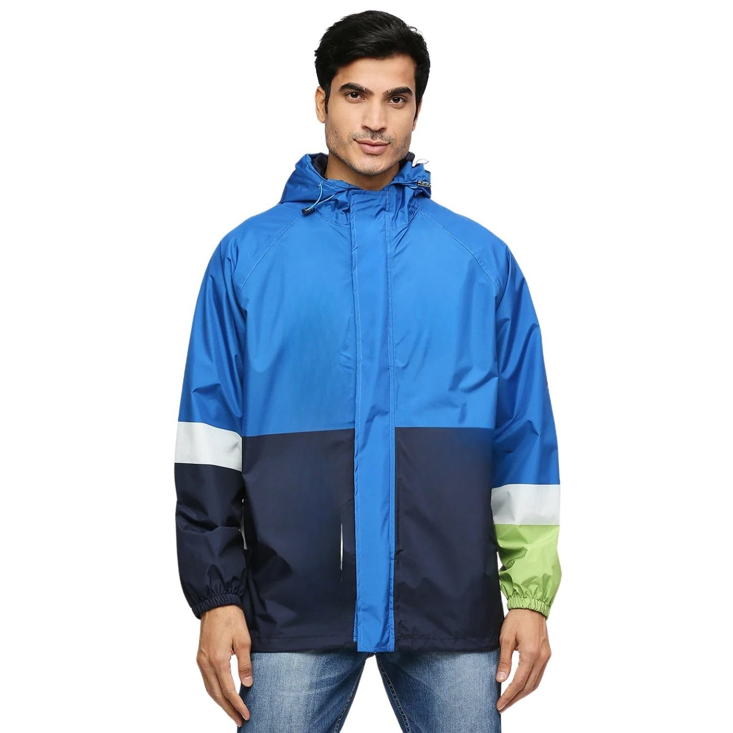 prokick Men's Waterproof Rain Jacket, PVC-Coated Lining, Adjustable Hood, Polyester-picture-46