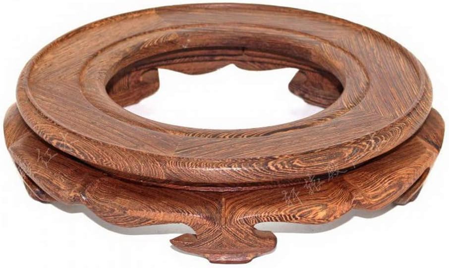 GOLDY&WENDY Oriental Asian Solid Wooden Vase Stand Crystal Ball Display Stand for Collectibles and Plants