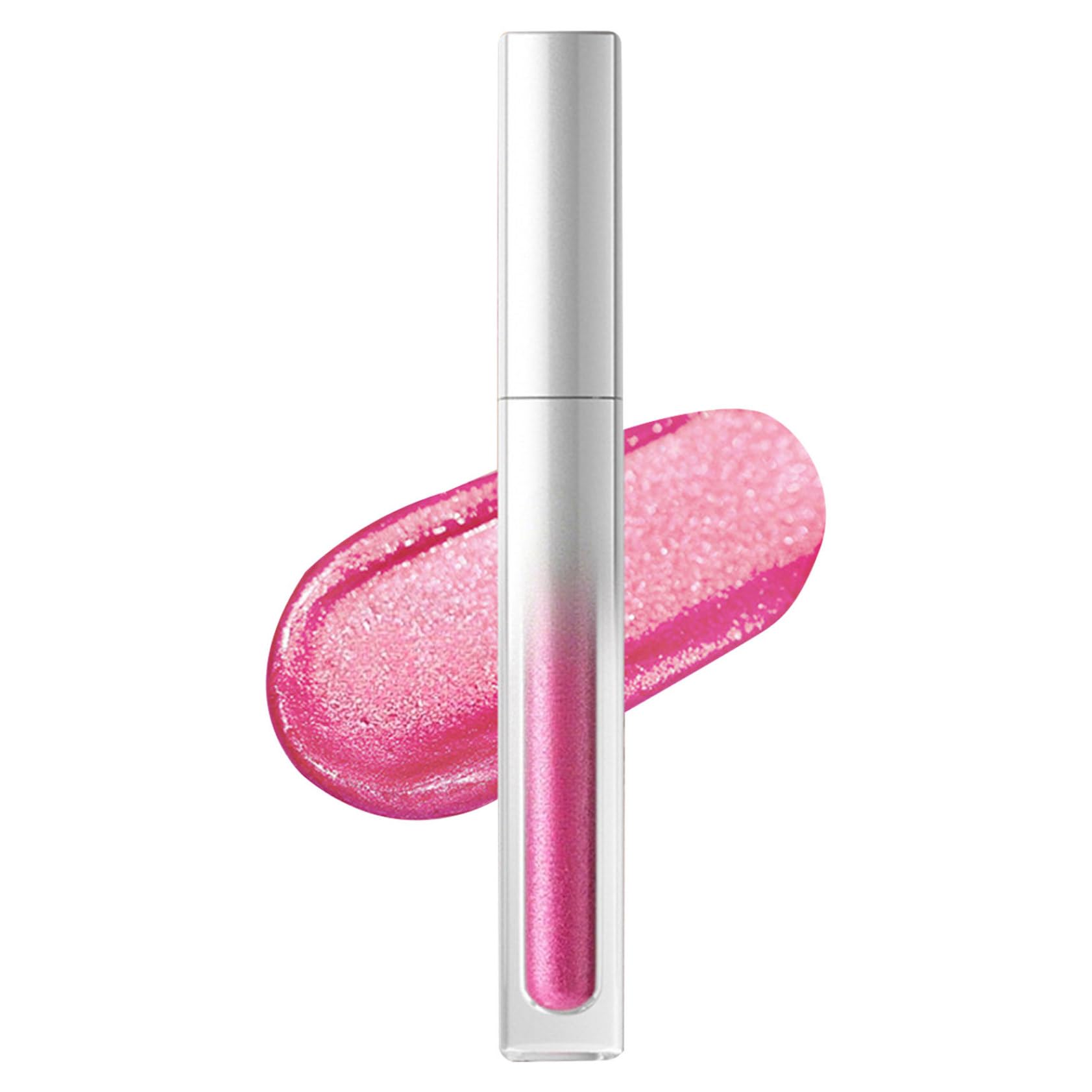 Linjinx Long Lasting Holographic Glitter 2 in 1 Lip Gloss and Liquid Eyeshadow Pearlescent Makeup Hot Pink One