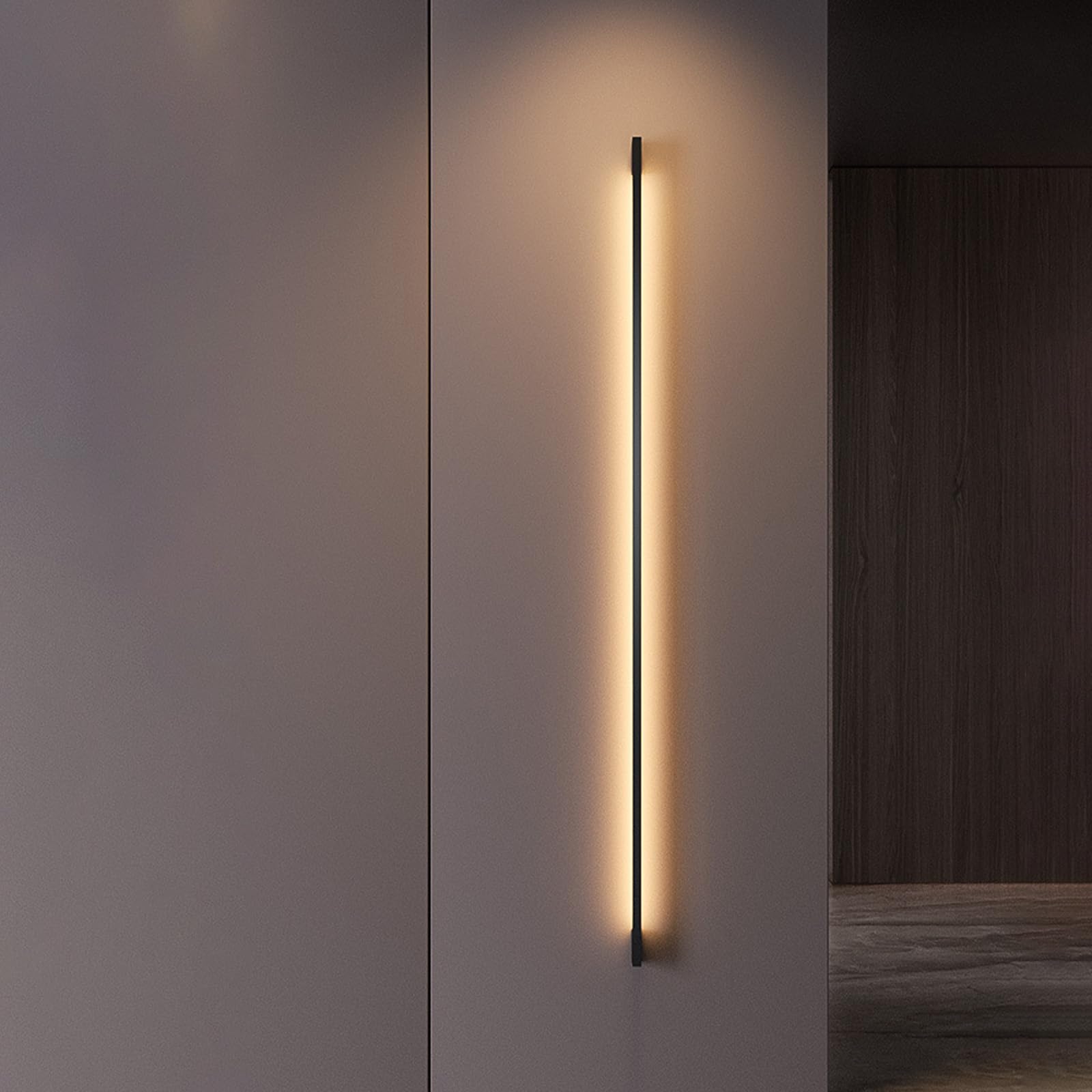 Lámparas de pared para dormitorio modernas largas de 100cm interiores 8